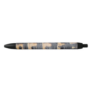 Tortoise shell black ink pen