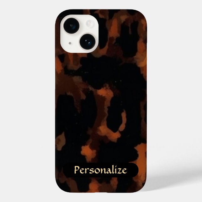 Tortoise Shell Pattern | Brown Black Elegant Chic Case-Mate iPhone Case (Back)