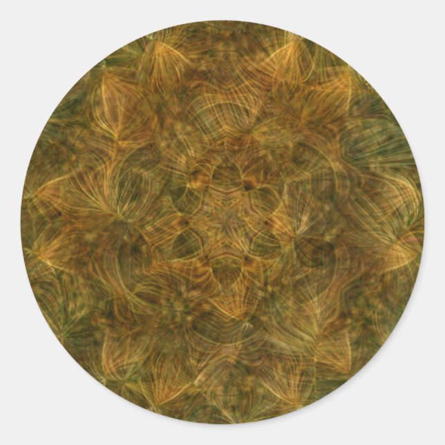 Tortoise Shell Pattern Classic Round Sticker (Front)