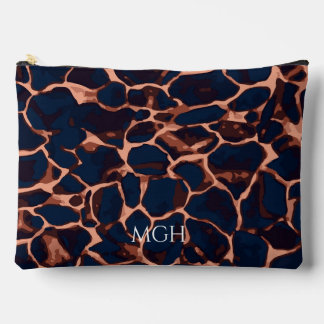 Tortoise Shell Personalized Monogram  Accessory Pouch