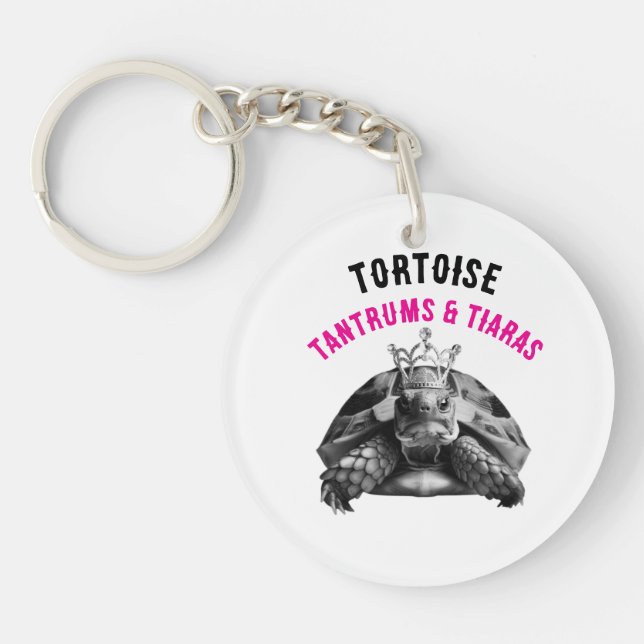 Tortoise Tantrums & Tiaras | Key Ring (Front)