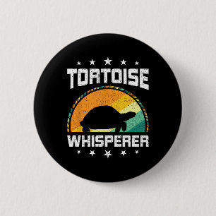 Tortoise Whisperer Fly Fishing Aquarium Fish Tank  6 Cm Round Badge