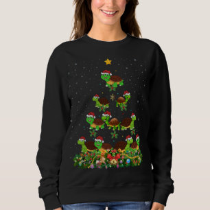 Tortoise Xmas Tree Gift Santa Hat Tortoise Christm Sweatshirt
