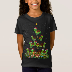 Tortoise Xmas Tree Gift Santa Hat Tortoise Christm T-Shirt