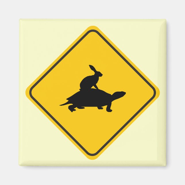 Tortoiseback Hare Crossing Magnet (Front)
