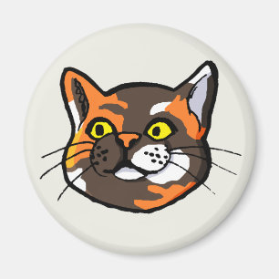 Tortoiseshell Cat Drawing Fridge Magnet