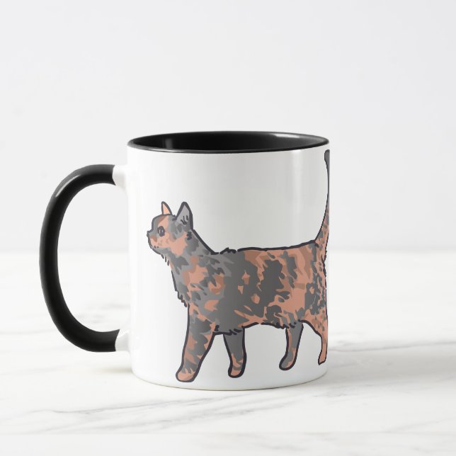 Tortoiseshell Cat Mug (Left)