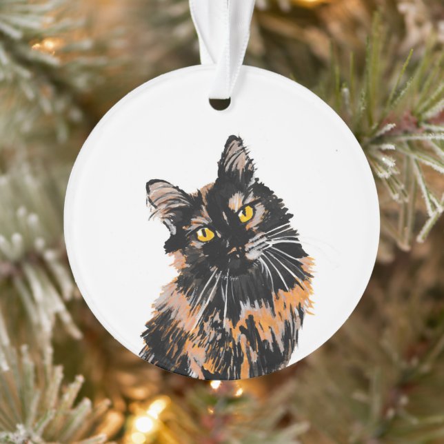 Tortoiseshell Cat Ornament (Tree)