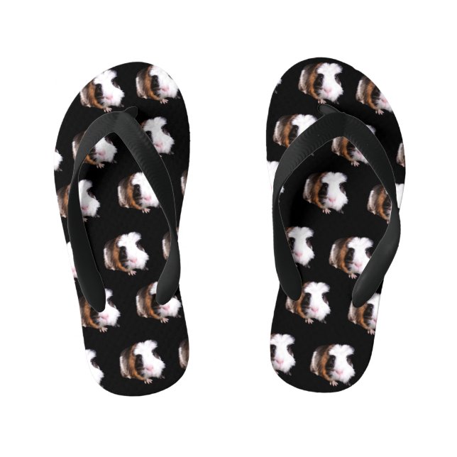 Tortoiseshell Guinea Pigs Pattern, Kid's Jandals (Footbed)
