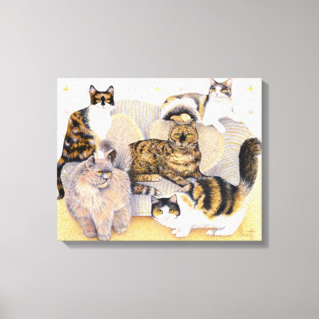 Tortoiseshell ladies canvas print (Front)