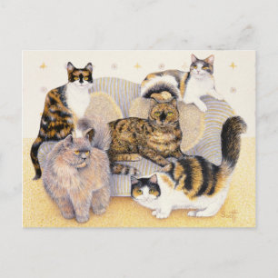 Tortoiseshell ladies postcard