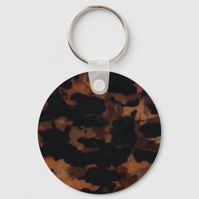 Tortoiseshell Seamless Pattern, Chic TortoiseShell Key Ring (Front)