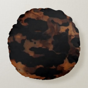 Tortoiseshell Seamless Pattern, Chic TortoiseShell Round Cushion