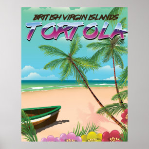 Tortola British virgin islands travel poster