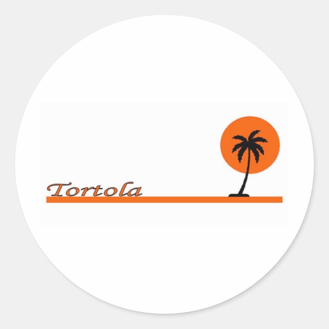 Tortola Classic Round Sticker (Front)