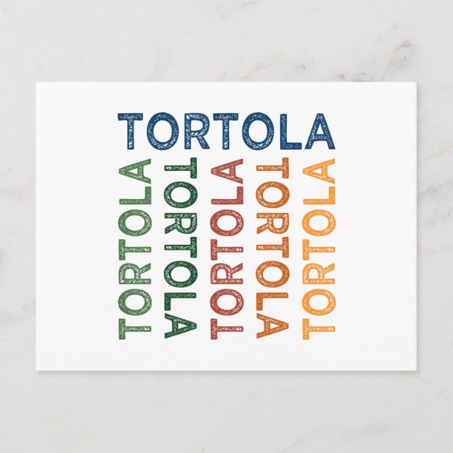 Tortola Cute Colourful Postcard (Front)