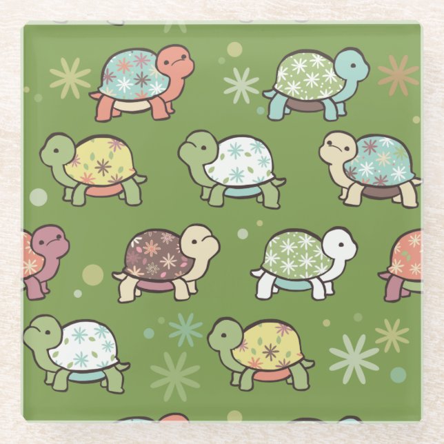 Torts Adorbs Glass Coaster (Front)