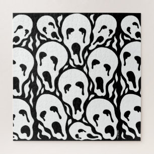 Tortured Souls Weird Horror Artwork Jigsaw Puzzle