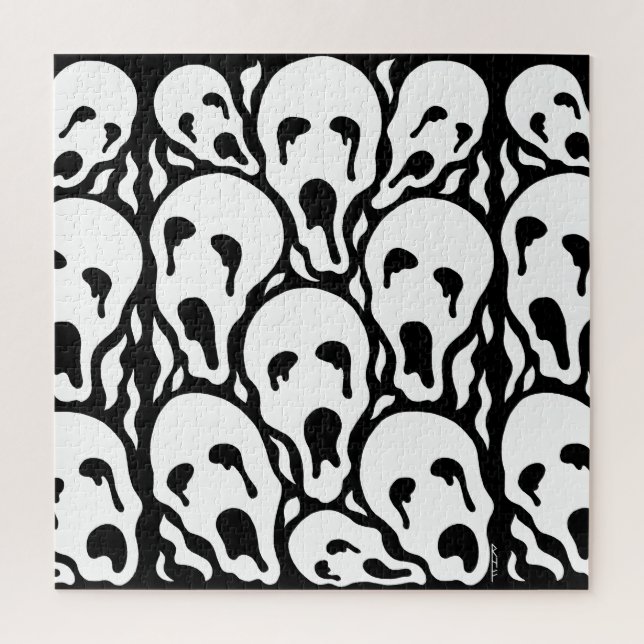 Tortured Souls Weird Horror Artwork Jigsaw Puzzle (Vertical)