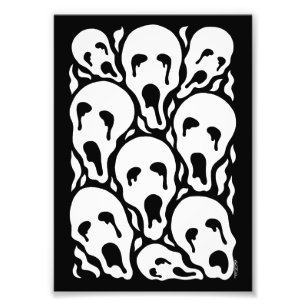 Tortured Souls Weird Horror Artwork Photo Print