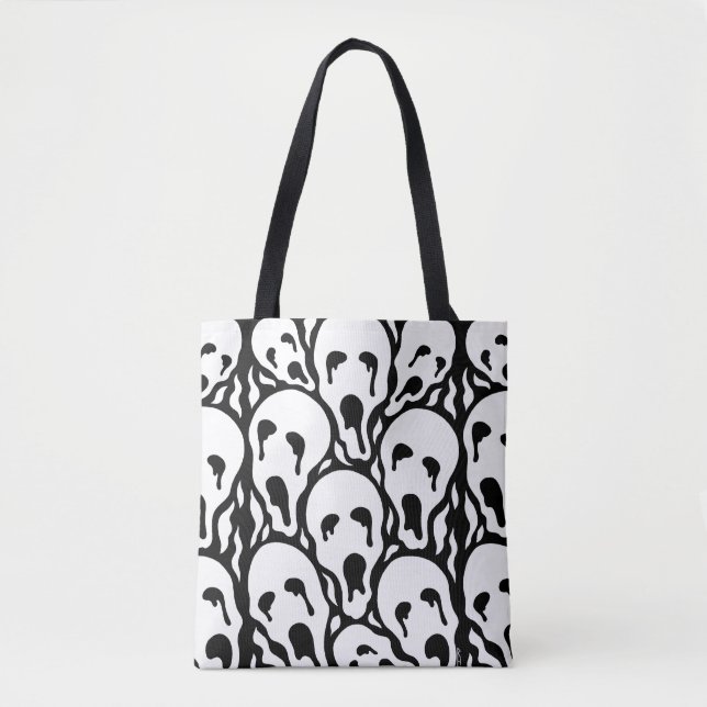 Tortured Souls Weird Horror Artwork Tote Bag (Front)
