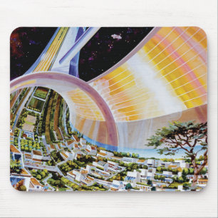 Torus Space Station Habitat Colony Artist Concept Mouse Pad