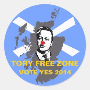 Tory Free Zone Scottish Independence Sticker