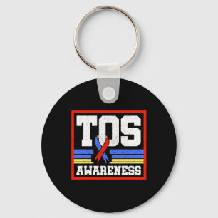 Tos Awareness Ribbon Thoracic Outlet Syndrome Supp Key Ring