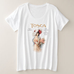 Tosca Opera Vintage - Puccini Opera Poster Design Plus Size T-Shirt