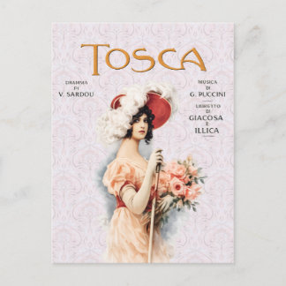 Tosca Opera Vintage - Puccini Opera Poster Design Postcard