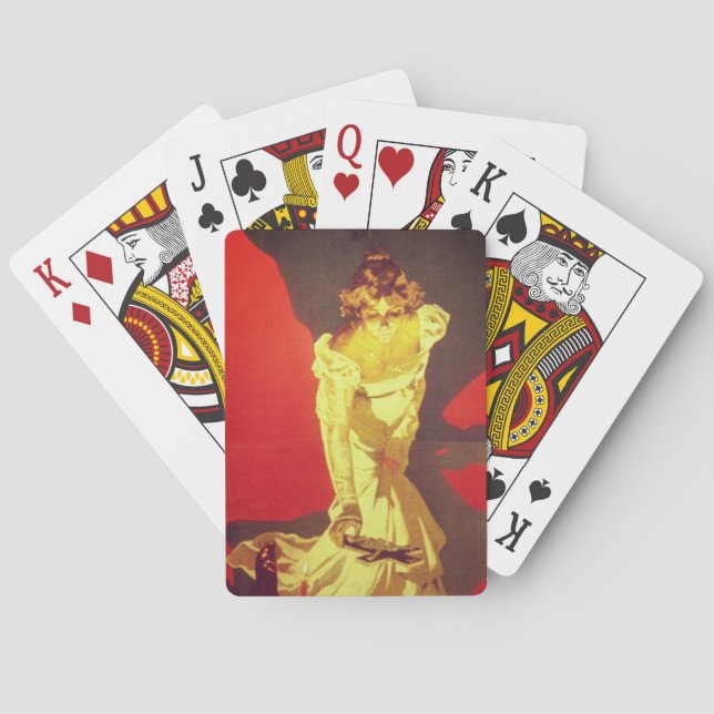 Tosca original poster, detail (Giacomo Puccini) Playing Cards (Back)