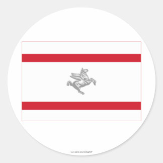 Toscana flag classic round sticker