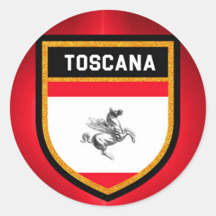 Toscana Flag Classic Round Sticker