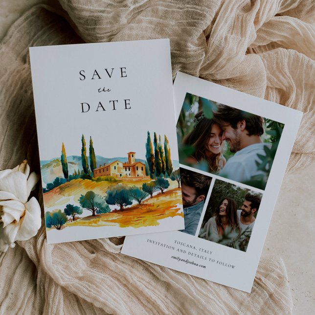 Toscana Landscape Italian Wedding Save The Date (Creator Uploaded)