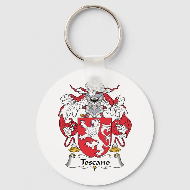 Toscano Family Crest Key Ring (Front)