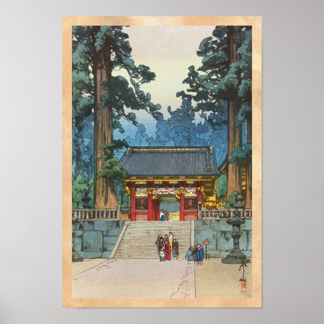 Toshogu Shrine Hiroshi Yoshida Japanese fine art Poster (Front)