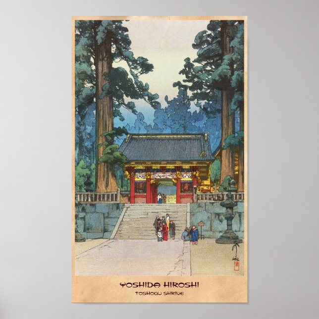 Toshogu Shrine Hiroshi Yoshida japanese fine art Poster (Front)