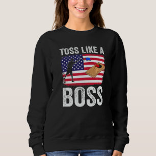 Toss Like A boss Cornhole Team Bean Bag  Cornhole  Sweatshirt