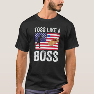 Toss Like A boss Cornhole Team Bean Bag Cornhole T-Shirt