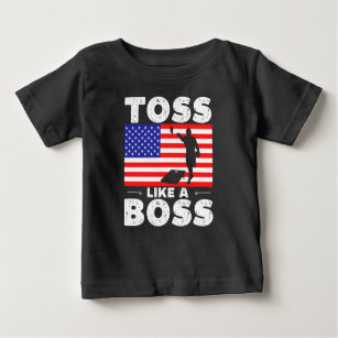 Toss like a boss - funny cornhole baby T-Shirt