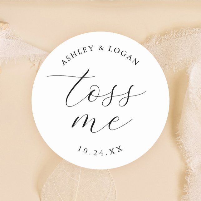 Toss Me Petal Toss Confetti Favour Classic Round Sticker (Creator Uploaded)