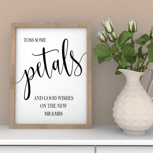 Toss Petals wedding sign 8x10 poster (Creator Uploaded)