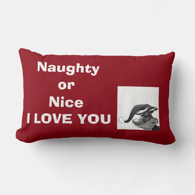 TOSS PILLOW FOR THE NAUGHTY/NICE IN YOUR LIFE (Front)