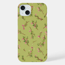 Tossed Floral Wildflowers on Chartreuse Green