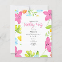 Tossed Watercolor Flowers