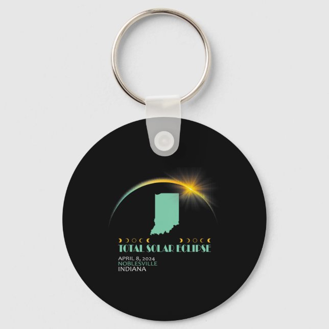 Total 2024 Solar Eclipse 2024 040824  Key Ring (Front)