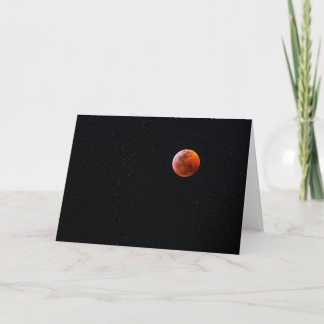 Total Blood Moon Eclipse | Big Island Hawaii Card (Front)