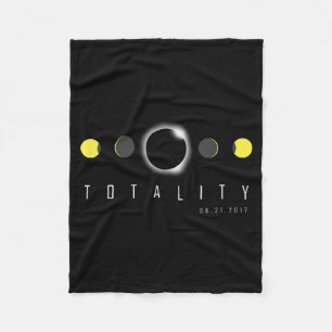 Total Eclipse 2017 Solar Eclipse Fleece Blanket