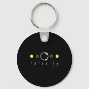 Total Eclipse 2017 Solar Eclipse Illustration Key Ring