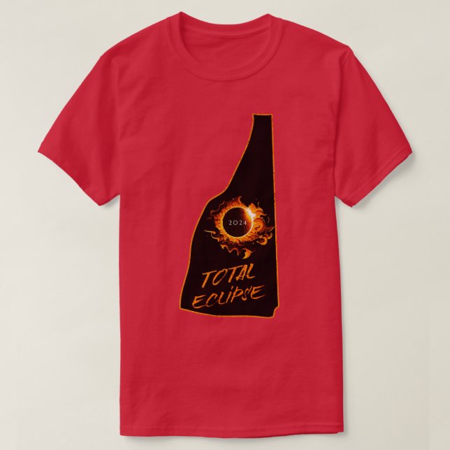 Total Eclipse 2024 New Hampshire T-Shirt (Design Front)